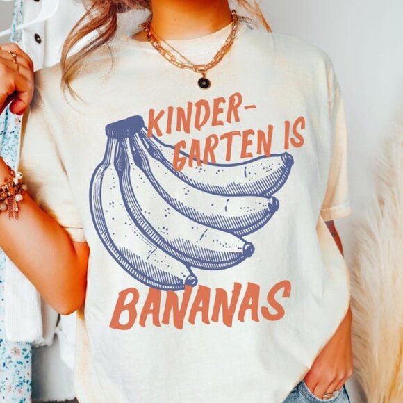 Tops - Funny Kindergarten Bananas T-Shirt